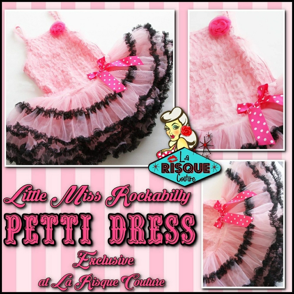Pink Black Pettie Dress Childs